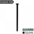 600mm Square Nero Black Ceiling Shower Arm - NZHomeware