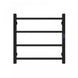 600W× 500H× 110D mm Square Matt Black Electric Heated Towel Rack With Timer 4 Bars - NZHomeware