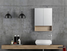 600x140x800mm Plywood 2 - Door Light Oak Mirror Cabinet - NZHomeware