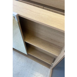 600x140x800mm Plywood 2 - Door Light Oak Mirror Cabinet - NZHomeware