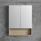 600x140x800mm Plywood 2 - Door Light Oak Mirror Cabinet - NZHomeware