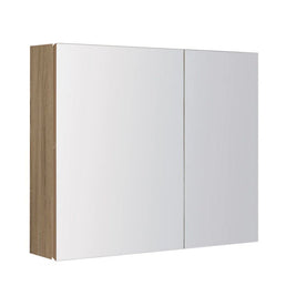 600x150x750mm Plywood 2 - Door Light Oak Mirror Cabinet - NZHomeware