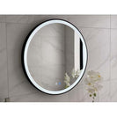 600x600x40mm Round Bathroom LED Mirror With Motion Sensor Auto On Demister Touch Sensor Switch Wall Mounted - NZHomeware