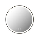 600x600x40mm Round Bathroom LED Mirror With Motion Sensor Auto On Demister Touch Sensor Switch Wall Mounted - NZHomeware