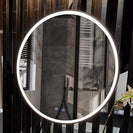 600x600x40mm Round Bathroom LED Mirror With Motion Sensor Auto On Demister Touch Sensor Switch Wall Mounted - NZHomeware