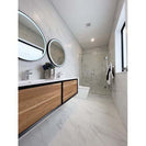 600x600x40mm Round Bathroom LED Mirror With Motion Sensor Auto On Demister Touch Sensor Switch Wall Mounted - NZHomeware