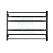 600x850x120mm Square Matt Black Electric Heated Towel Rack 6 Bars - NZHomeware