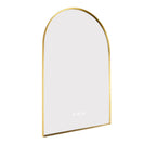 600x900mm Backlit Brushed Yellow Gold Frame Arched LED Wall Mirror Motion Sensor Switch - NZHomeware
