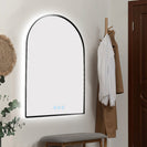 600x900mm Backlit Gunmetal Grey Frame Arched LED Wall Mirror Motion Sensor Switch - NZHomeware