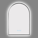 600x900mm Backlit Gunmetal Grey Frame Arched LED Wall Mirror Motion Sensor Switch - NZHomeware