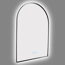 600x900mm Backlit Gunmetal Grey Frame Arched LED Wall Mirror Motion Sensor Switch - NZHomeware
