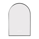 600x900mm Backlit Gunmetal Grey Frame Arched LED Wall Mirror Motion Sensor Switch - NZHomeware