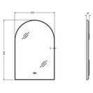 600x900mm Backlit Gunmetal Grey Frame Arched LED Wall Mirror Motion Sensor Switch - NZHomeware