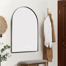 600x900mm Backlit Gunmetal Grey Frame Arched LED Wall Mirror Motion Sensor Switch - NZHomeware