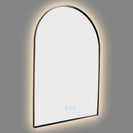 600x900mm Backlit Gunmetal Grey Frame Arched LED Wall Mirror Motion Sensor Switch - NZHomeware