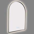 600x900mm Backlit Gunmetal Grey Frame Arched LED Wall Mirror Motion Sensor Switch - NZHomeware