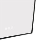 600x900mm Backlit Gunmetal Grey Frame Arched LED Wall Mirror Motion Sensor Switch - NZHomeware