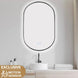 600x900mm Backlit Gunmetal Grey Frame Oval Led Mirror Oblong Racetrack Motion Sensor Auto On - NZHomeware