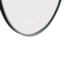 600x900mm Backlit Gunmetal Grey Frame Oval Led Mirror Oblong Racetrack Motion Sensor Auto On - NZHomeware