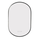 600x900mm Backlit Gunmetal Grey Frame Oval Led Mirror Oblong Racetrack Motion Sensor Auto On - NZHomeware