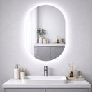 600x900mm Backlit Led Mirror Oblong Racetrack Motion Sensor Demister Touch Sensor Switch - NZHomeware