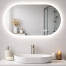 600x900mm Backlit Led Mirror Oblong Racetrack Motion Sensor Demister Touch Sensor Switch - NZHomeware