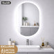 600x900mm Backlit Led Mirror Oblong Racetrack Motion Sensor Demister Touch Sensor Switch - NZHomeware