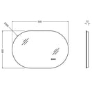 600x900mm Backlit Led Mirror Oblong Racetrack Motion Sensor Demister Touch Sensor Switch - NZHomeware