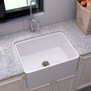 610*460*255mm Ceramic Butler Sink Single Bowl Farmhouse Kitchen Laundry Sink Apron Front - NZHomeware