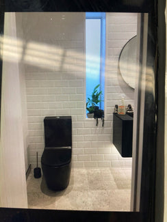 620x345x830mm Ceramic Black Rimless Back To Wall Toilets Suite Two Piece Toilets - NZHomeware