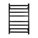 620x912x120mm Square Matt Black Electric Heated Towel Rack 8 Bars - NZHomeware