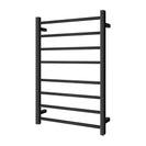 620x912x120mm Square Matt Black Electric Heated Towel Rack 8 Bars - NZHomeware