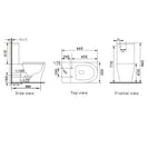 665x360x840mm Whirlpool Silent High End Back To Wall Ceramic Toilet Suite - NZHomeware