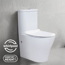 665x360x840mm Whirlpool Silent High End Back To Wall Ceramic Toilet Suite - NZHomeware