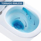 670x360x850mm Bathroom Whirlpool Ultra Quiet Comfort Height Ceramic Rimless Toilet Suite Matt Black - NZHomeware
