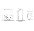 670x360x850mm Bathroom Whirlpool Ultra Quiet Comfort Height Ceramic Rimless Toilet Suite Matt Black - NZHomeware