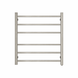 674Hx620W Brushed Nickel Electric Heated Towel Rack 6 Bars - NZHomeware