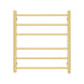 674Hx620Wx120D Brushed Yellow Gold Electric Heated Towel Rack 6 Bars - NZHomeware