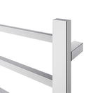 674Hx620Wx120D Square Chrome Electric Heated Towel Rack 6 Bars - NZHomeware