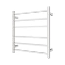 674Hx620Wx120D Square Chrome Electric Heated Towel Rack 6 Bars - NZHomeware