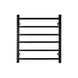 674x620x120mm Square Matt Black Electric Heated Towel Rack 6 Bars - NZHomeware