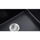 680x440x220mm Black Single Bowl Granite Quartz Stone Kitchen/Laundry Sink with Overflow Top/Under Mount - NZHomeware