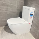 690x370x830mm Ceramic White Box Rimless & Tornado Back To Wall Toilets Suite Two Piece Toilets - NZHomeware