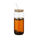 6PCs 500ml Mason Jar Clear Glass Tumbler Iced Drinking Tea Coffee Beer Cups Lids Straws Brushes Gift - NZHomeware