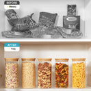 6PCs Airtight Glass Preserving Jars Lids Food Tea Coffee Bean Storage Containers - NZHomeware