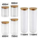 6PCs Airtight Glass Preserving Jars Lids Food Tea Coffee Bean Storage Containers - NZHomeware