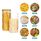 6PCs Airtight Glass Preserving Jars Lids Food Tea Coffee Bean Storage Containers - NZHomeware