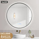 700mm Backlit Gunmetal Grey Frame Round LED Mirror with Motion Sensor Auto On - NZHomeware