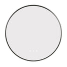 700mm Backlit Gunmetal Grey Frame Round LED Mirror with Motion Sensor Auto On - NZHomeware