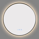 700mm Backlit Gunmetal Grey Frame Round LED Mirror with Motion Sensor Auto On - NZHomeware